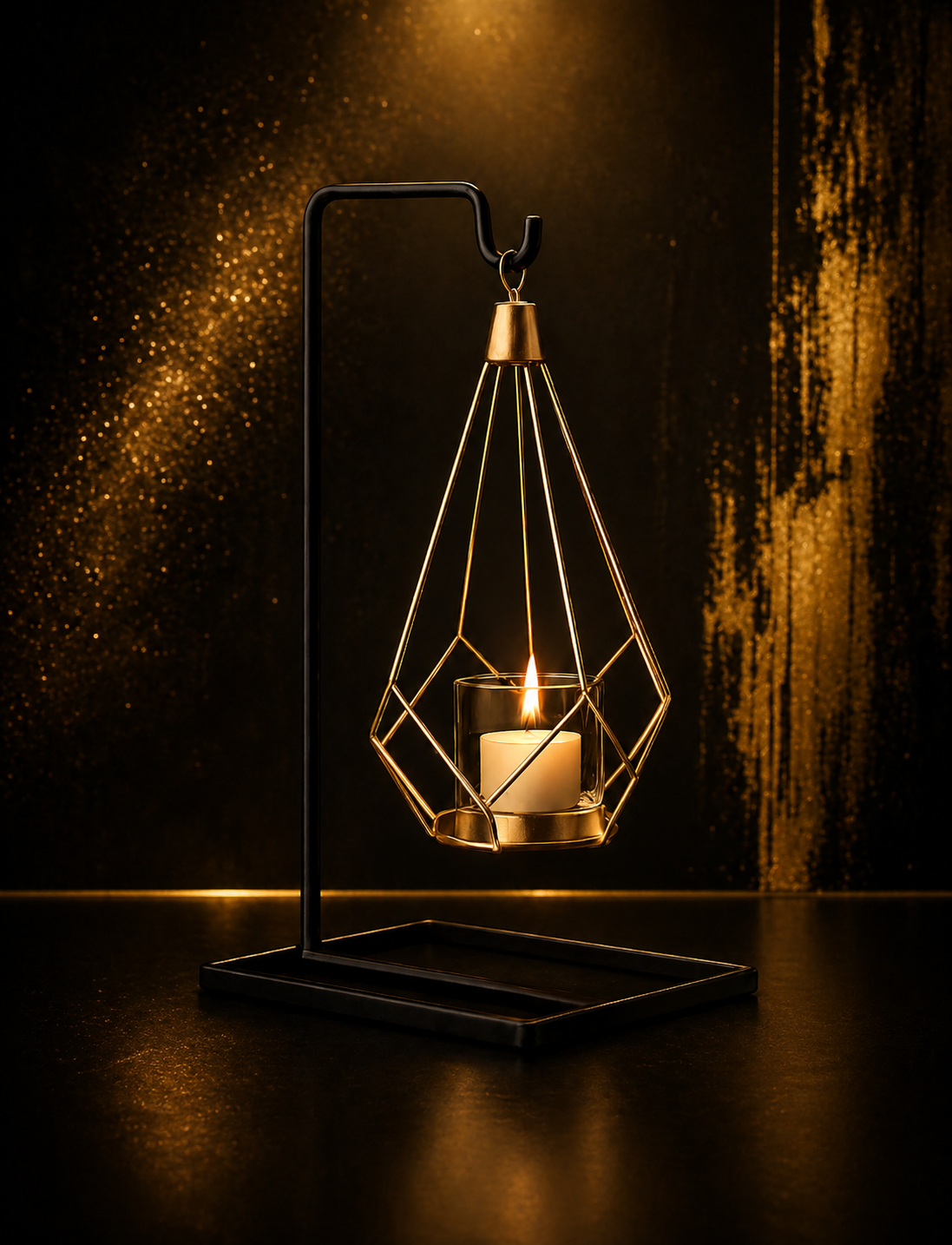 Maison Leonardo™ Noir Géométrique – Luxury Kerzenhalter Set in geometrischem Design