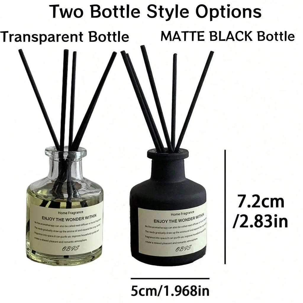 50ml Flameless Home Fragrance Room Flameless Freesia Jasmine Fragrance Oil with Reed Diffuser Stick Home Room Air Freshener Deco-1