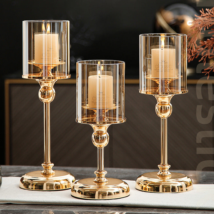 Maison Leonardo™ Royal Glass Candle Holder Complete Set S+M+L